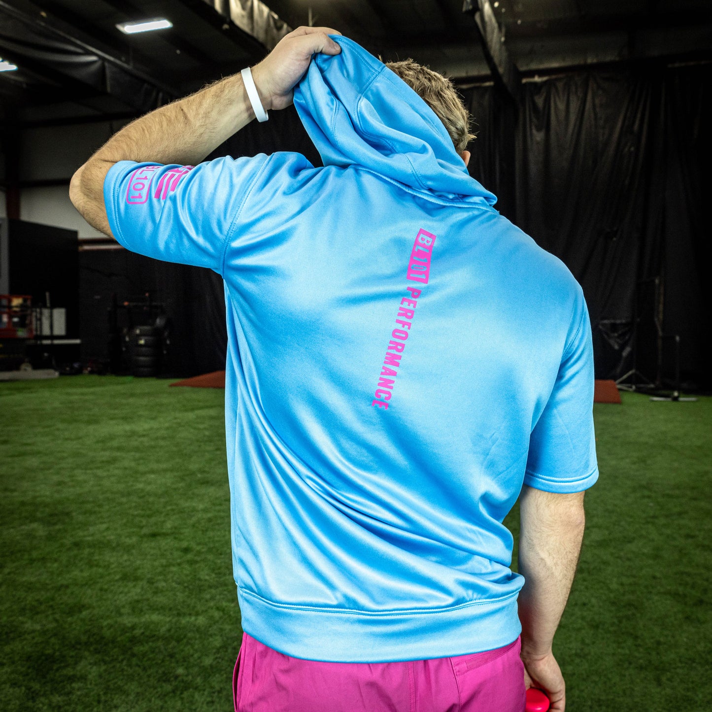 BSBL-SZN Short Sleeve Hoodie V2 - Cotton Candy Blue