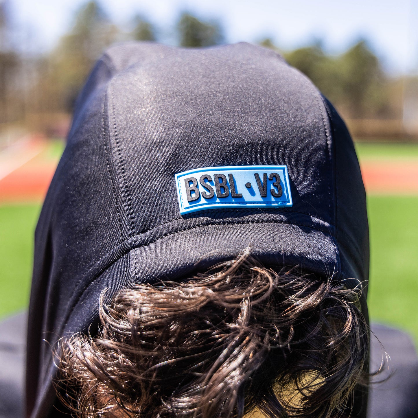 BSBL-SZN Youth Sleeveless Hoodie V3 - Black/Light Blue