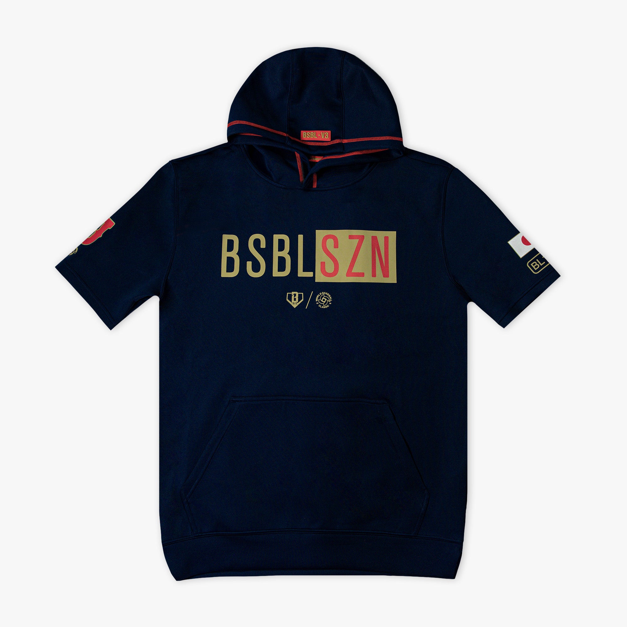 BSBL-SZN Youth Short Sleeve Hoodie V3 - Japan - Baseball Lifestyle 101