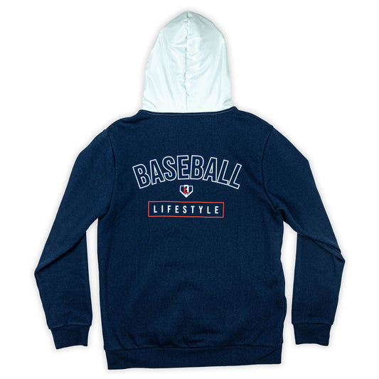 1/4 zip baseball hoodie