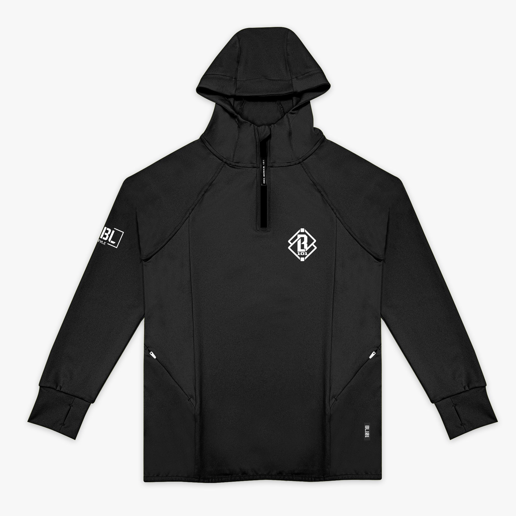 Diamond Tech Scuba Hoodie - Black/White – Baseball Lifestyle 101