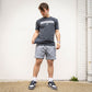 Gray paisley print shorts