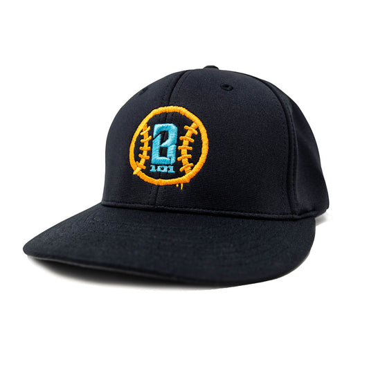 Graffiti baseball hat, black baseball hat, fitted baseball hat