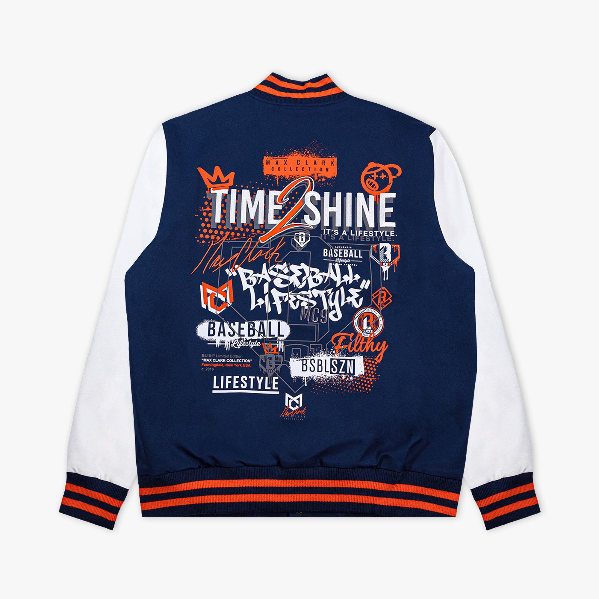 Max Clark Youth Bomber - Navy - Baseball Lifestyle 101