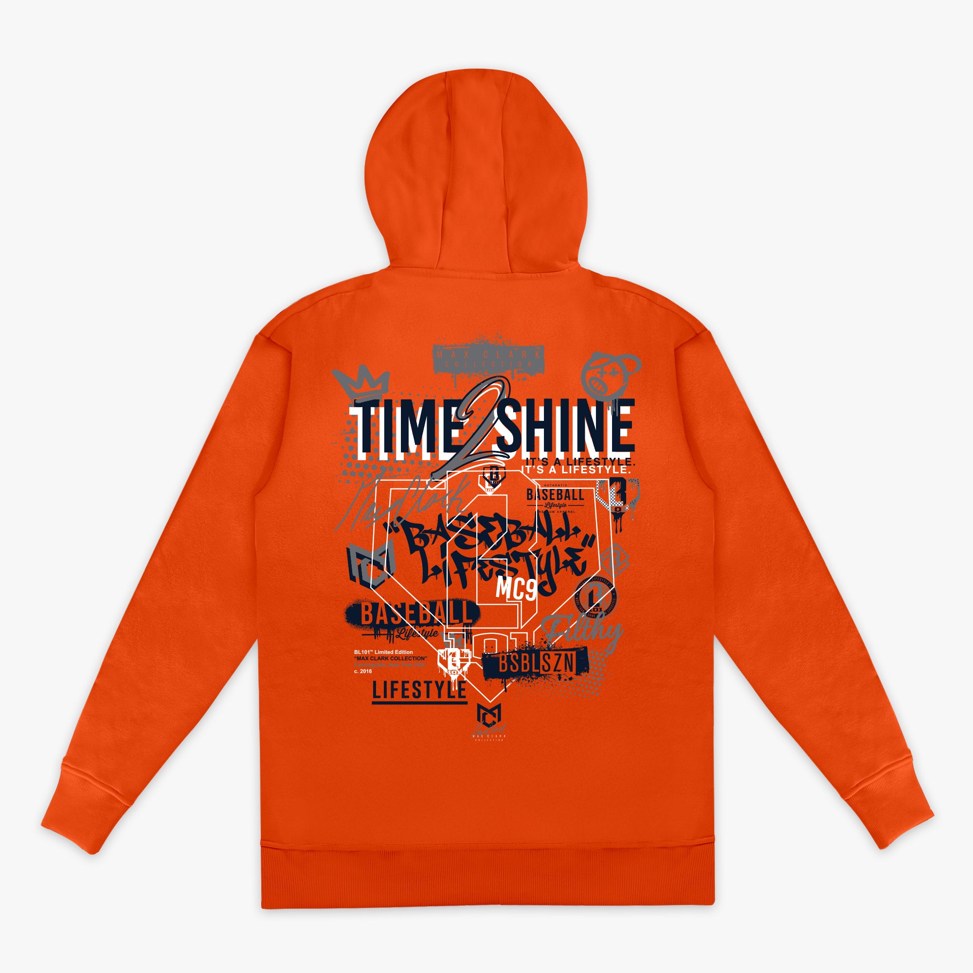 Max Clark Hoodie - Orange - Baseball Lifestyle 101