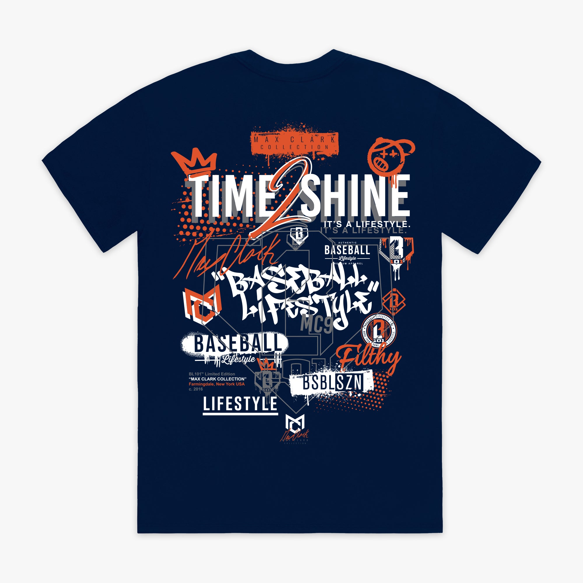 Max Clark Tee - Navy - Baseball Lifestyle 101