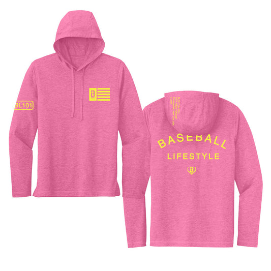 Pink lemonade hoodie, pink baseball hoodie, pink hoodie