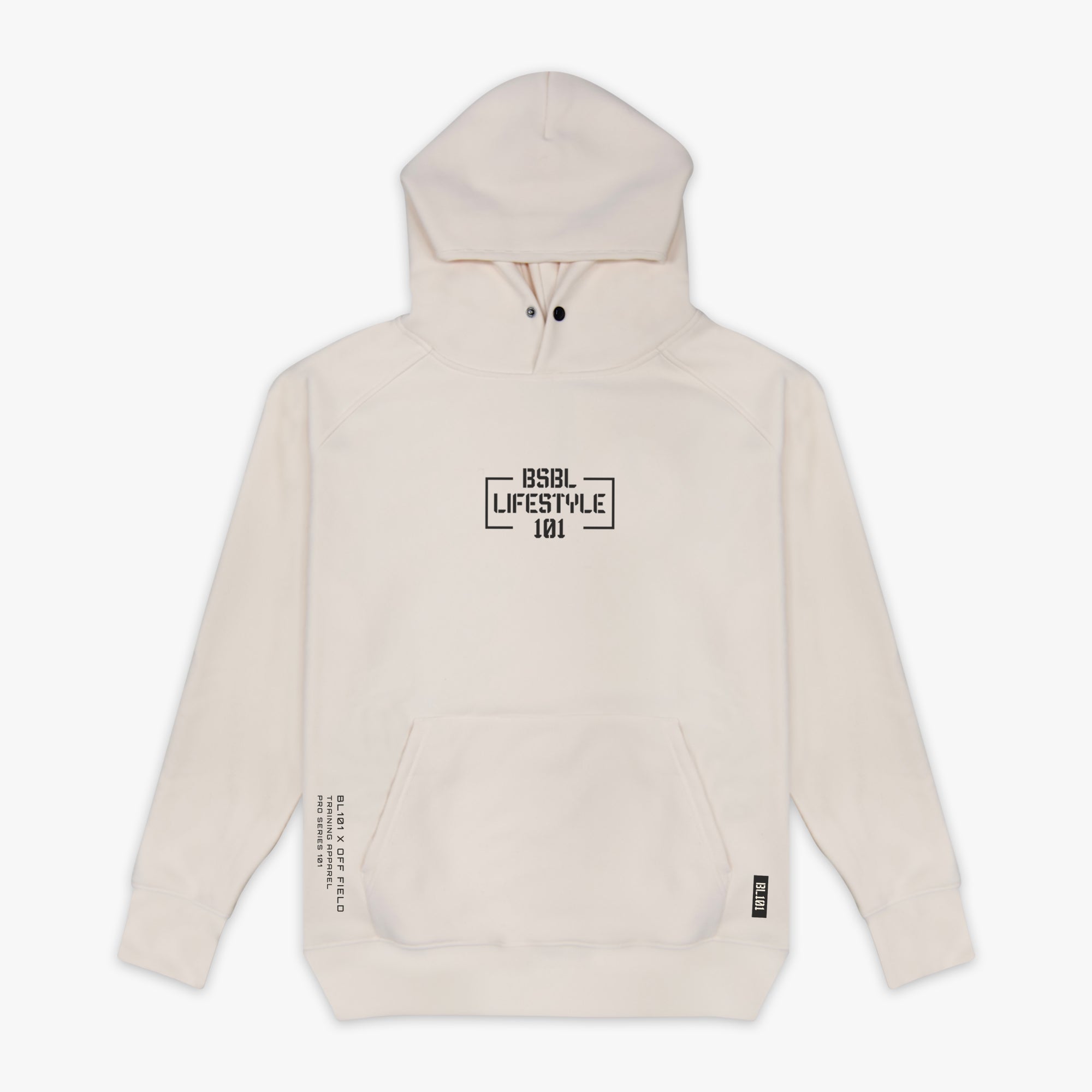 Off-Field Performance Hoodie Bone/Black – Baseball Lifestyle 101