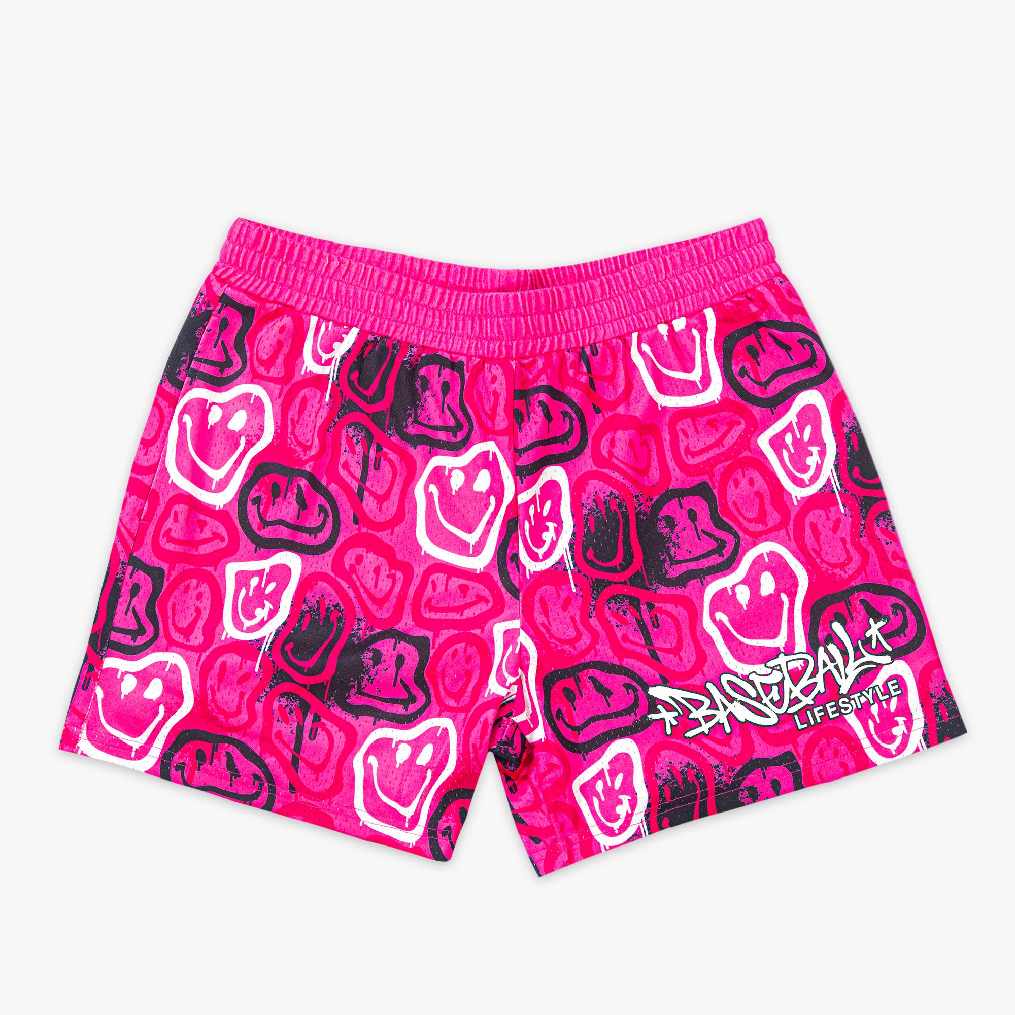 Smiley Slugger Youth Shorts - Pink – Baseball Lifestyle 101