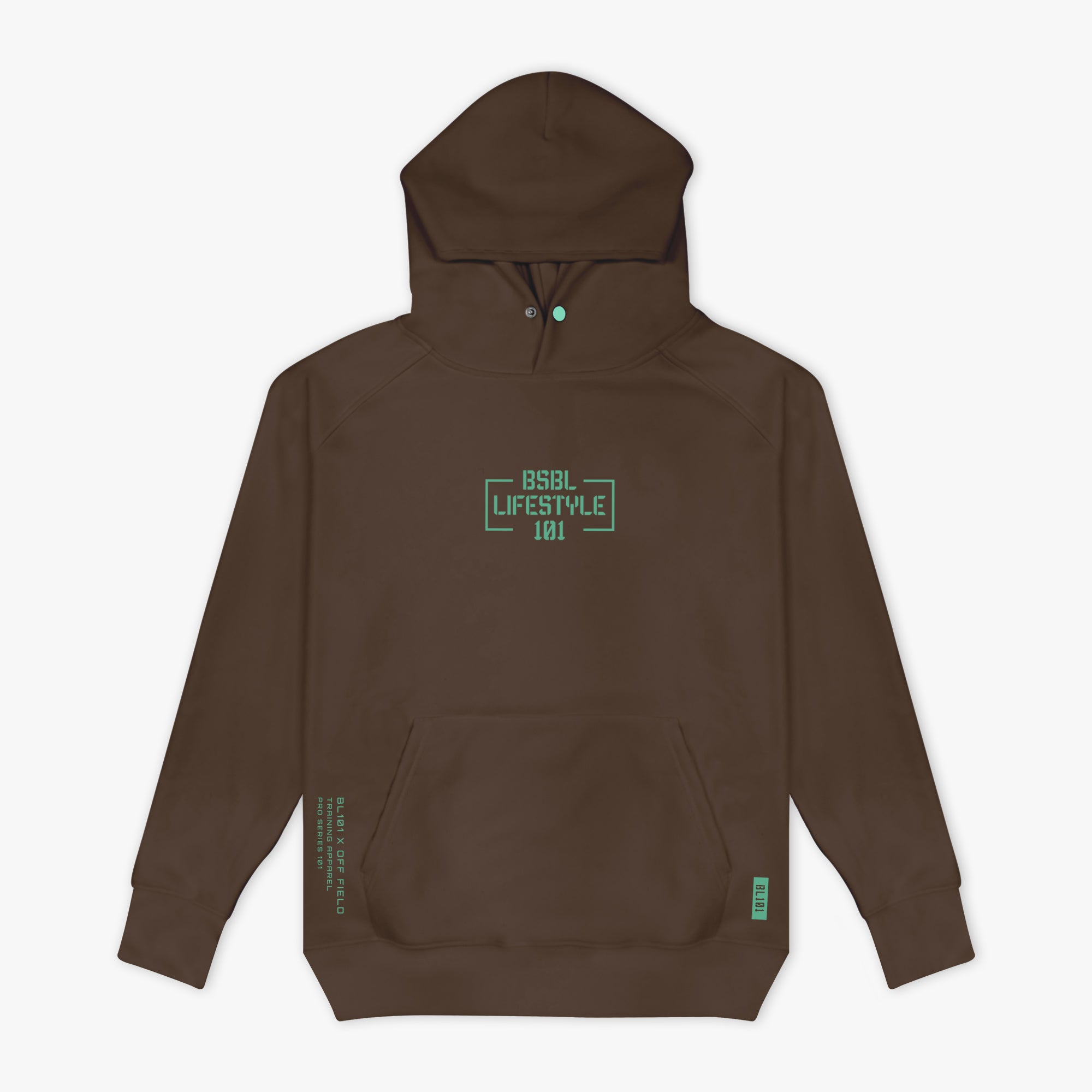 Off-Field Performance Hoodie - Brown/Mint - Baseball Lifestyle 101
