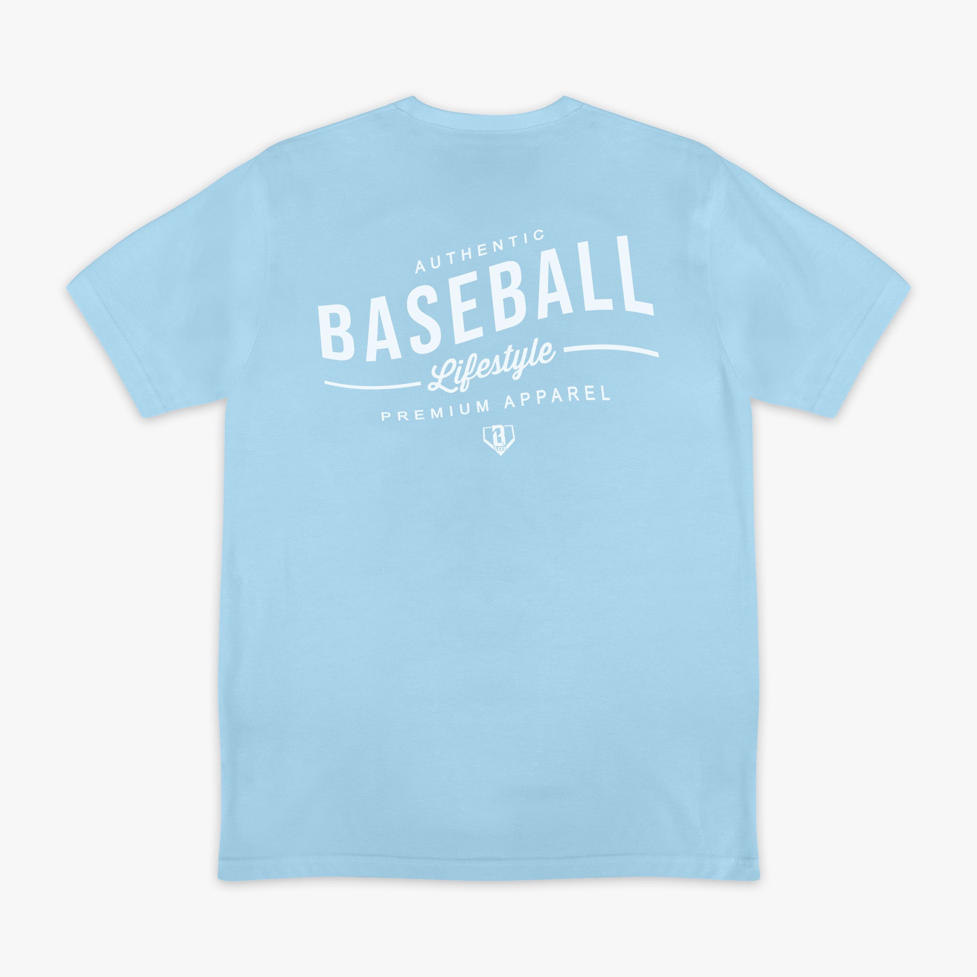 BSBL Wave Tee - Light Blue - Baseball Lifestyle 101