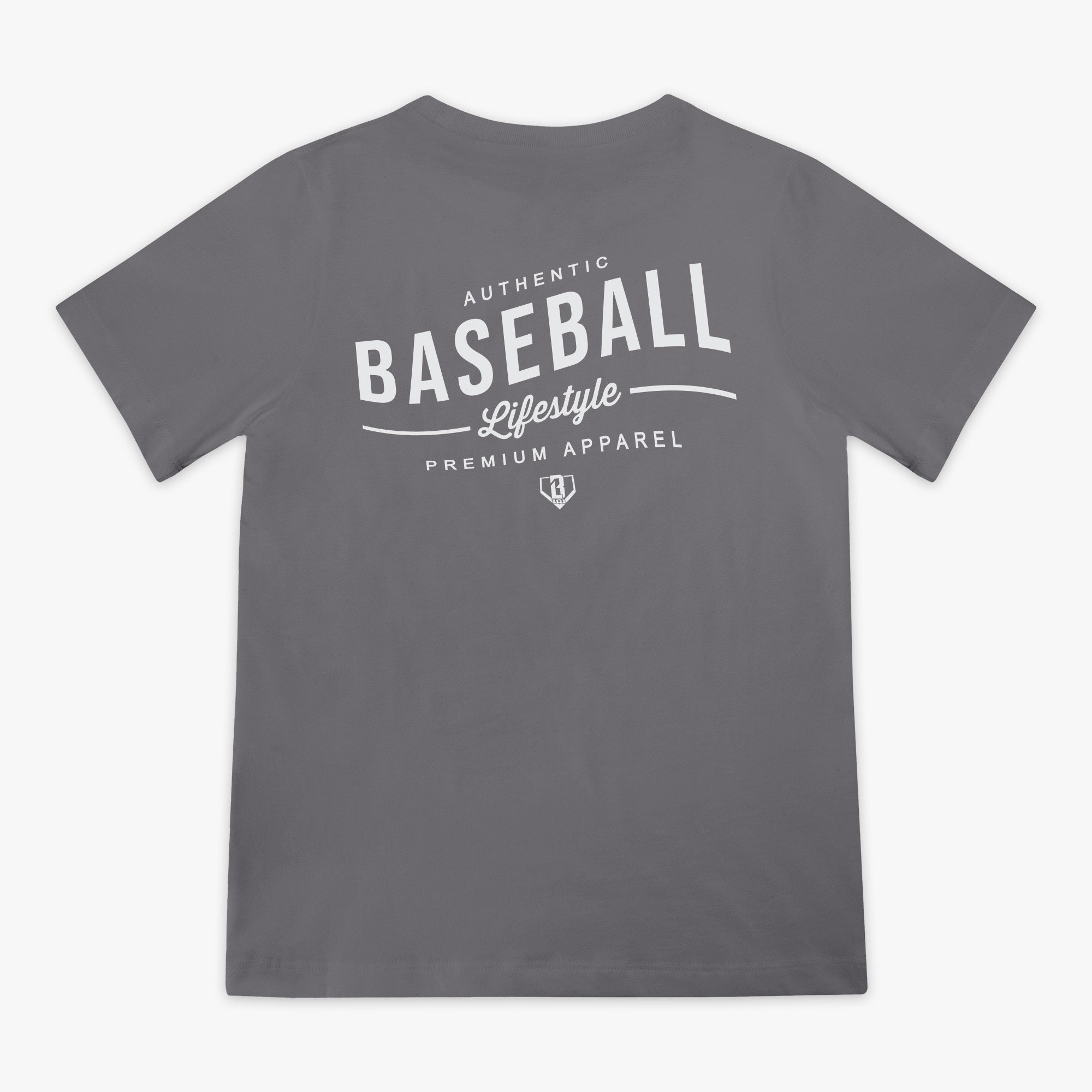 BSBL Wave Youth Tee - Cool Gray - Baseball Lifestyle 101
