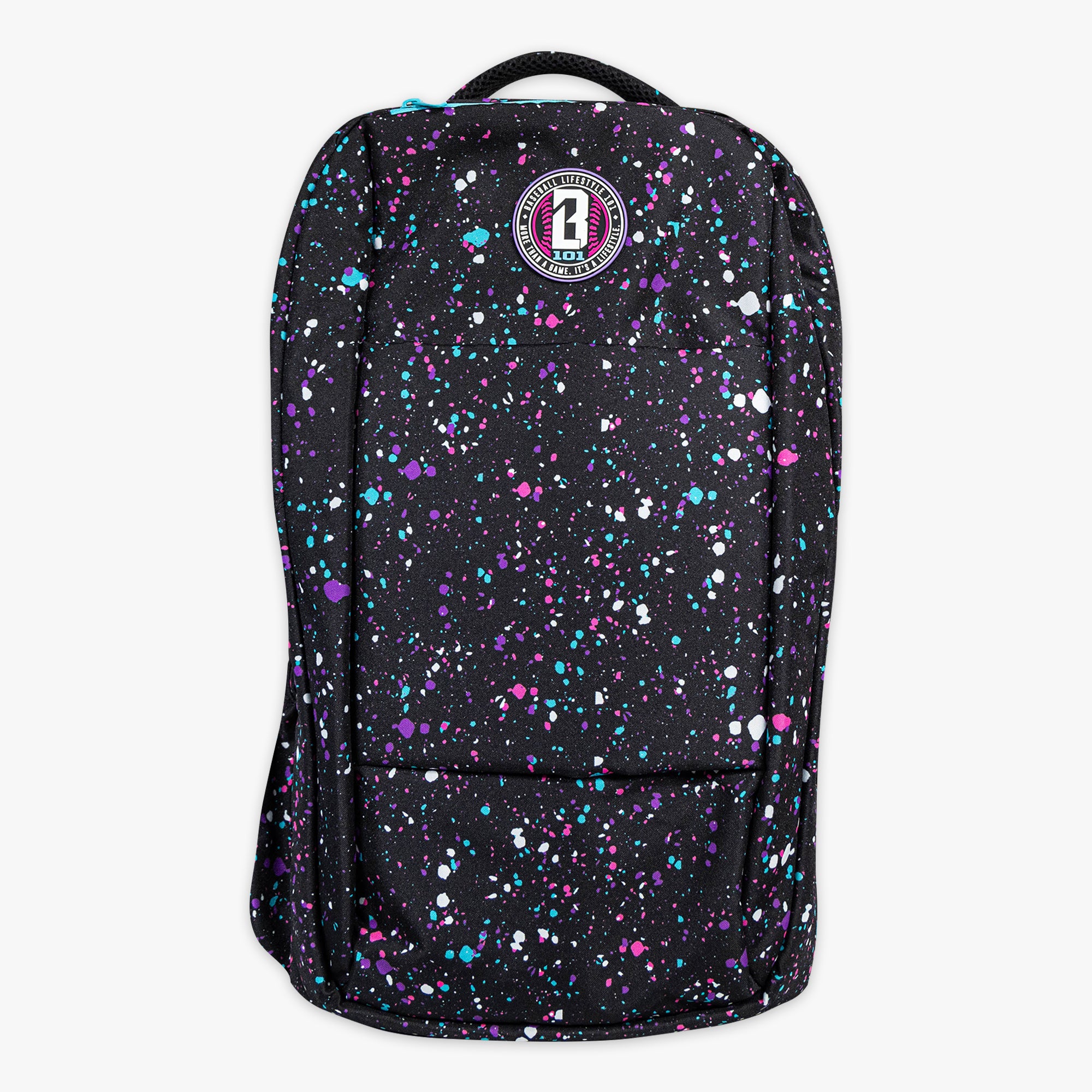 Multicolor Patterned Backpack. BL/RD5 Groovy Durable School Backpack main image 4