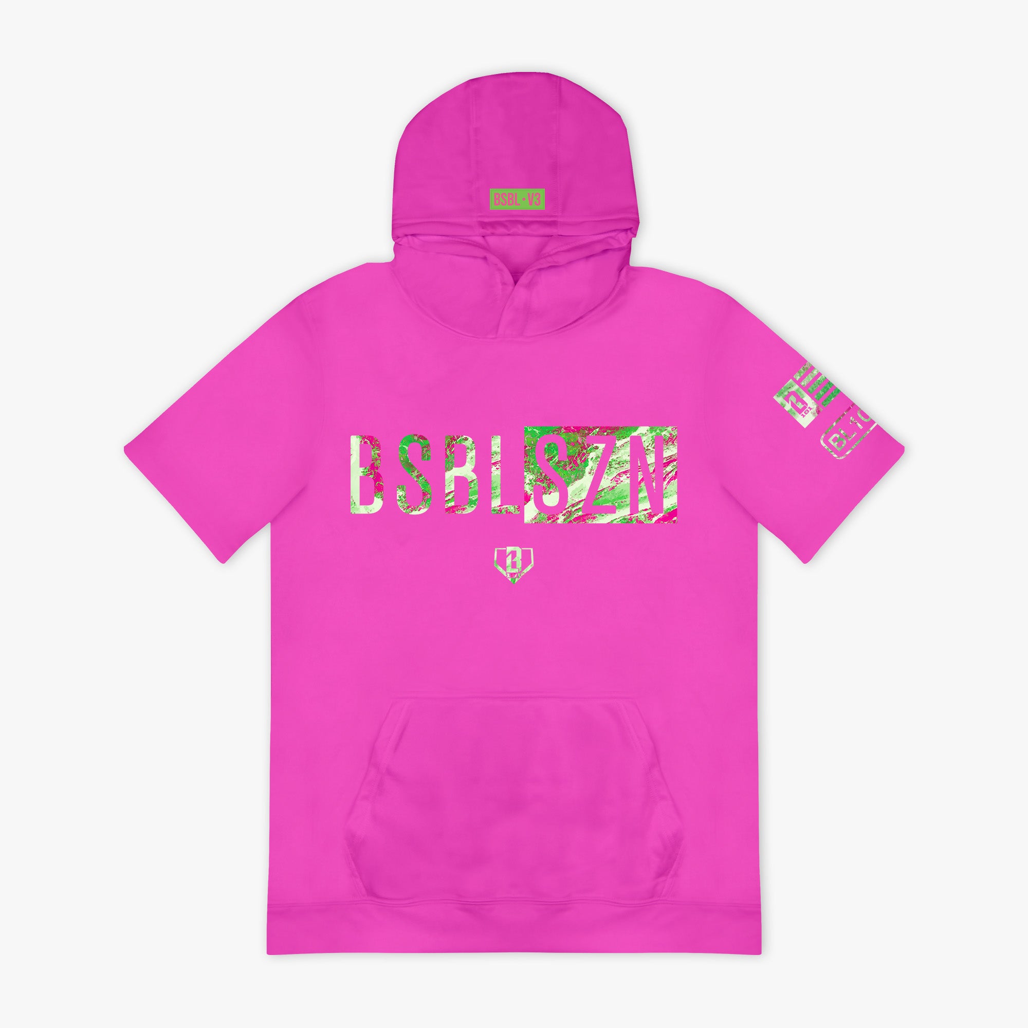 Realtree BSBL-SZN Short Sleeve Youth Hoodie V3 - Pink/Aspect-Pink Realtree BSBL-SZN Short Sleeve Youth Hoodie V3 - Pink/Aspect-Pink