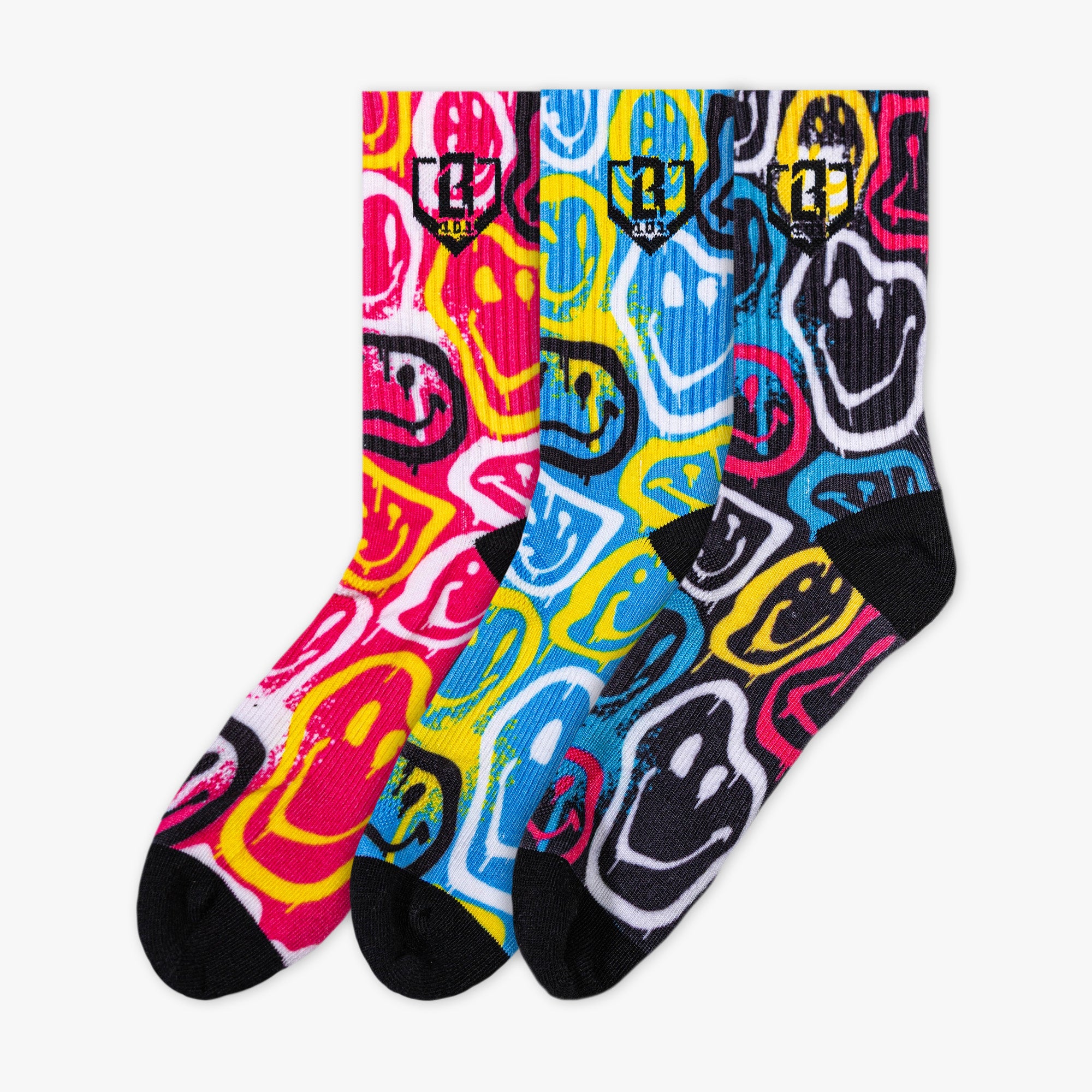 Smiley Slugger Performance Socks 3-Pack - Baseball Lifestyle 101