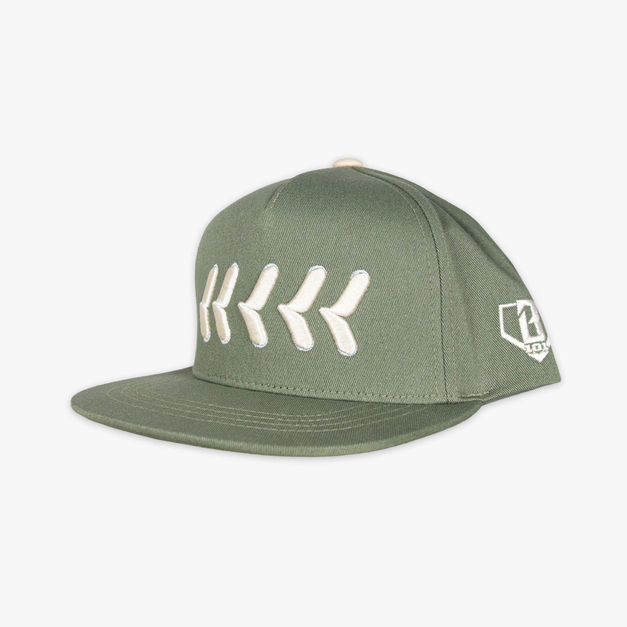 ? JAM Designs One-of-a-Kind Embellished Olive Green Botanical Baseball Cap JAM-1 Original Classic Baseball Cap Custom Letter K Design  main image 2