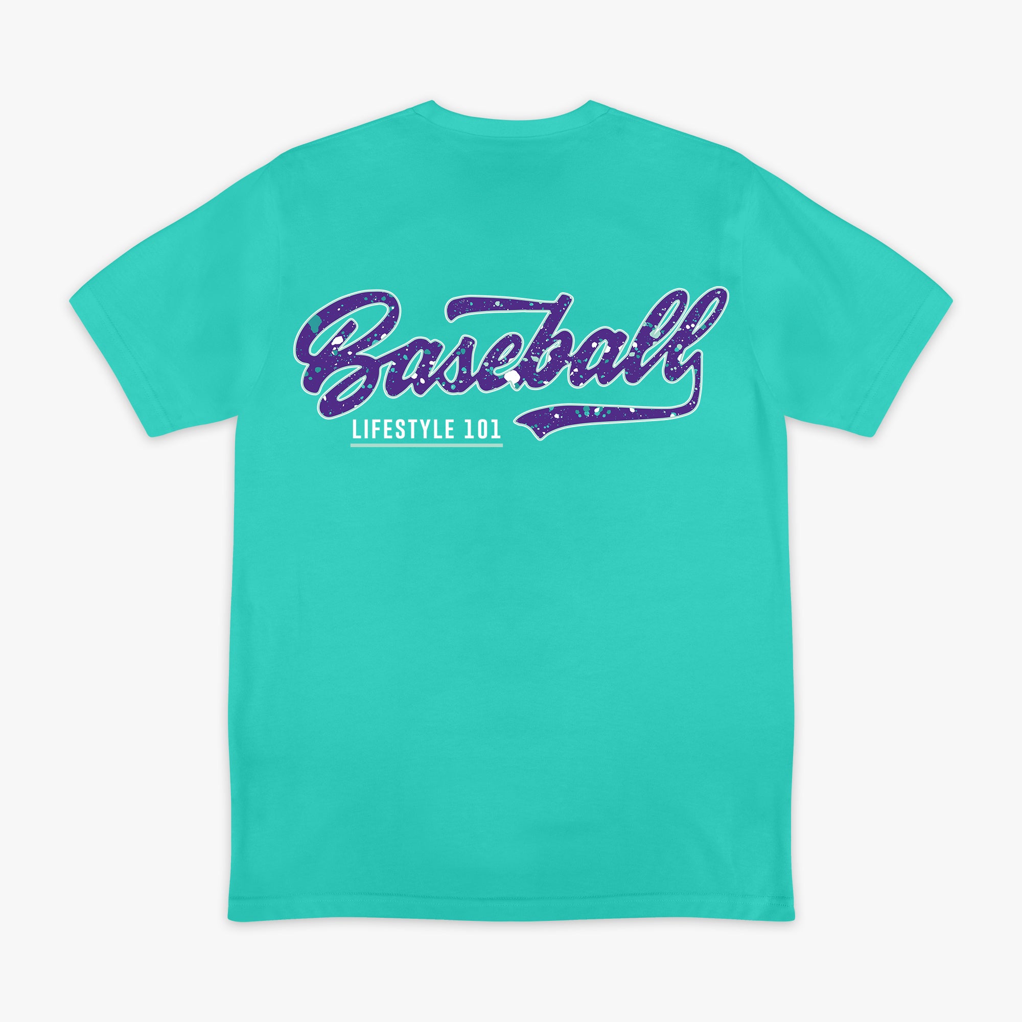 Splatter Established Tee - Teal - Baseball Lifestyle 101