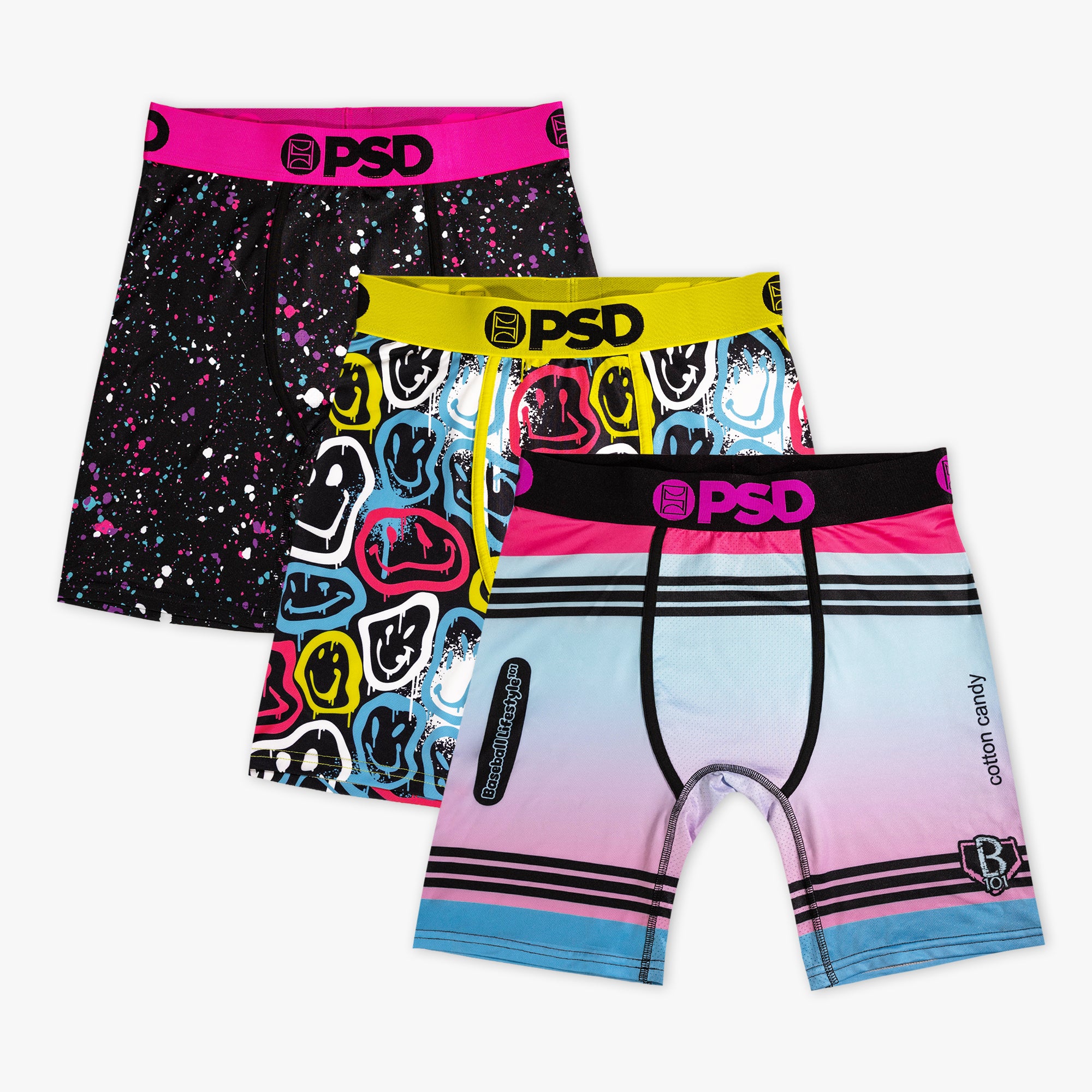 BL101 X PSD Sundae Bomber 3-Pack Underwear - Baseball Lifestyle 101