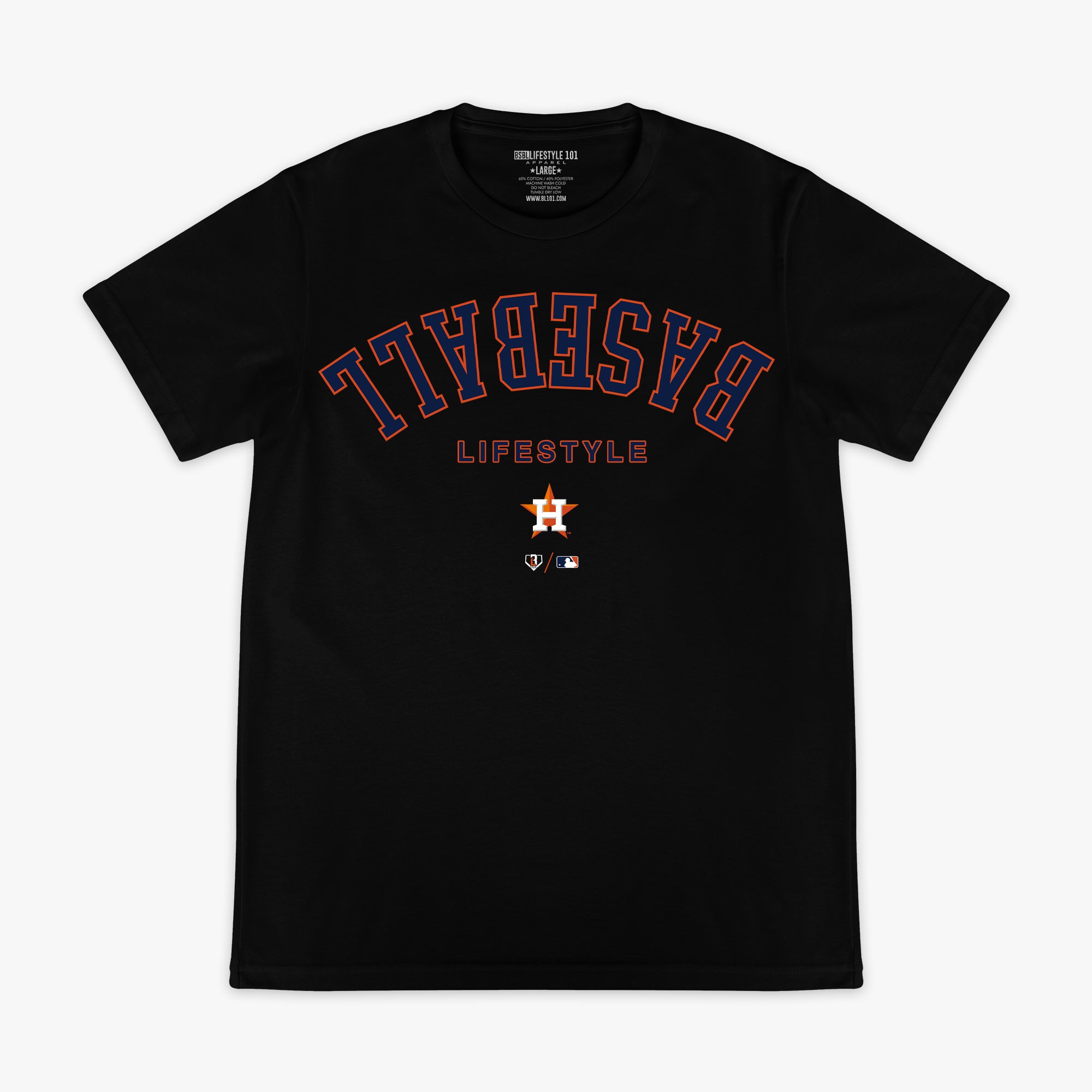 Houston Astros Upside Down Tee - Baseball Lifestyle 101