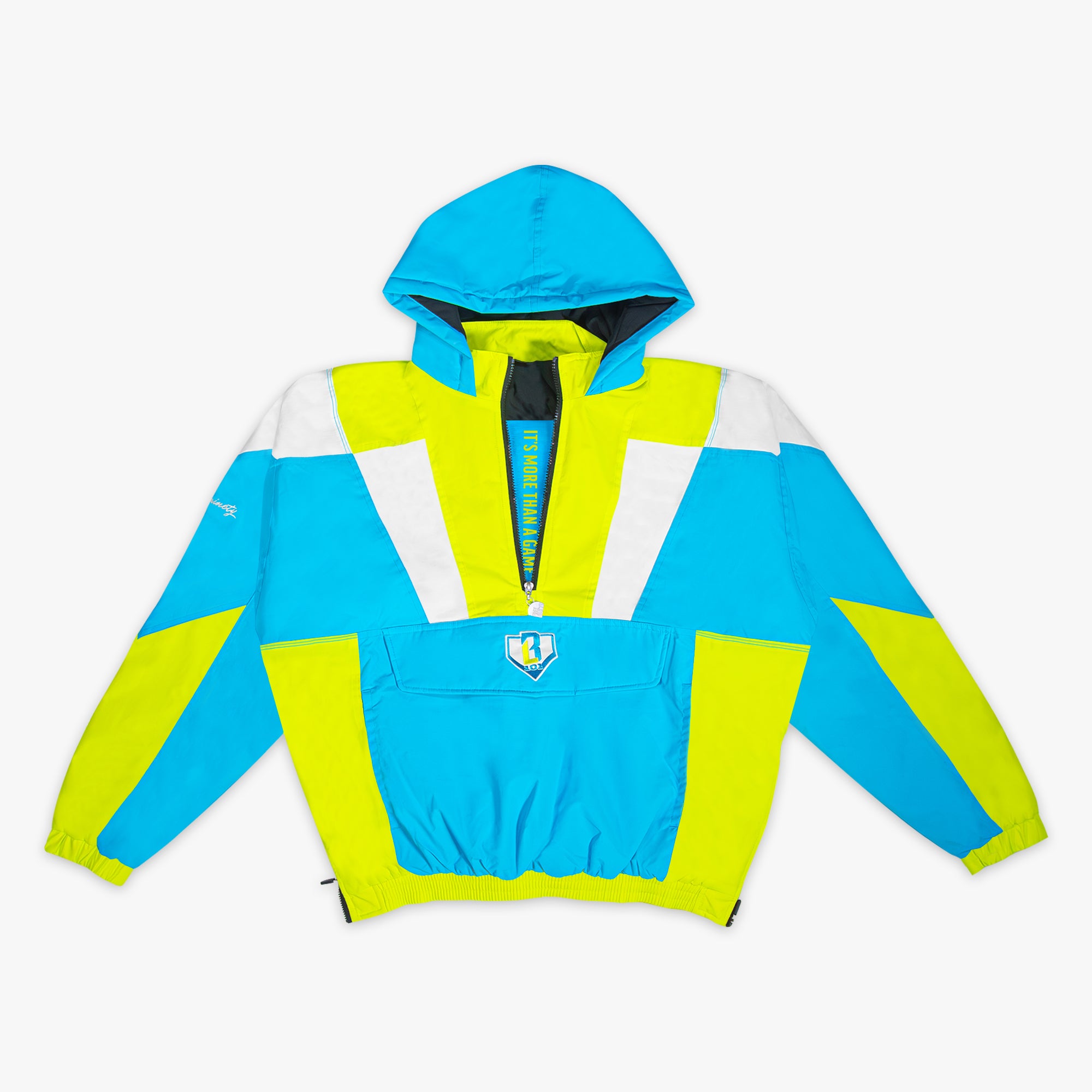 Colorblock Pullover Youth Jacket - Highlighter - Baseball