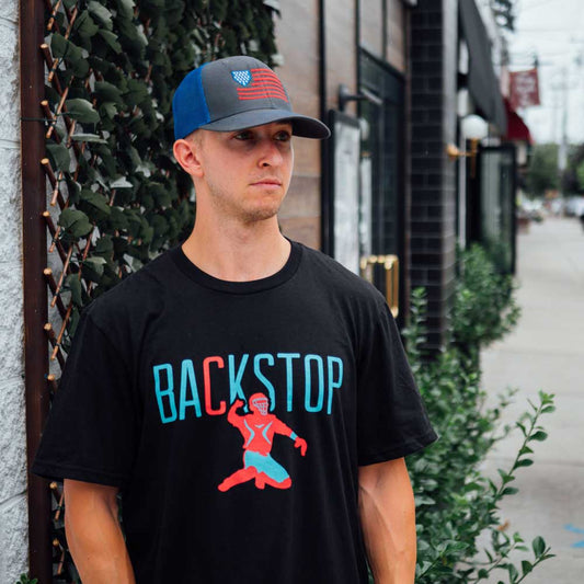 Backstop Tee, baseball tee, baseball tshirt