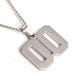 Polished Jersey Number Pendant with Chain Necklace