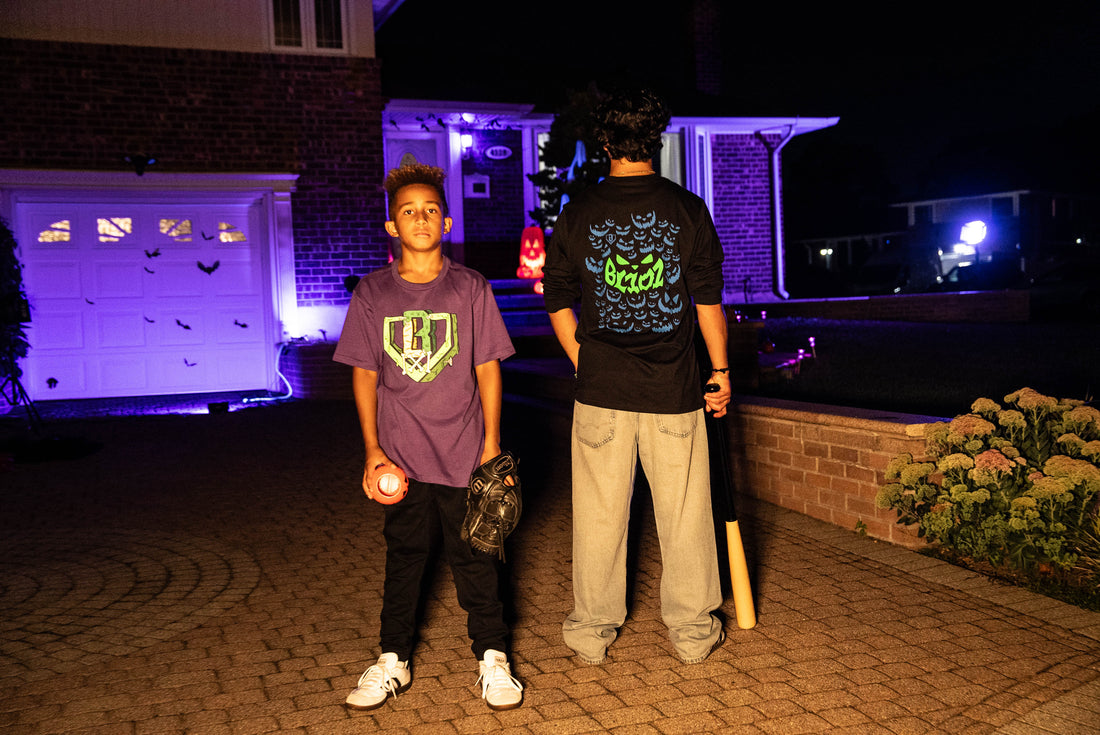Glow in the Dark Halloween Gear for Baseball Kids