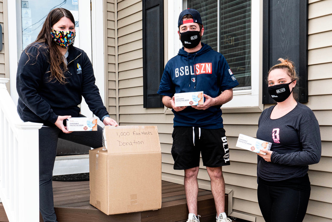 Baseball Lifestyle 101 Donates Masks to The Huntington Township Chamber of Commerce