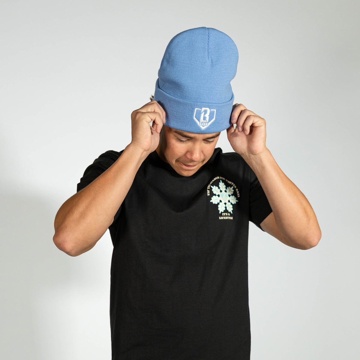 Blue Baseline Beanie Light Blue beanie