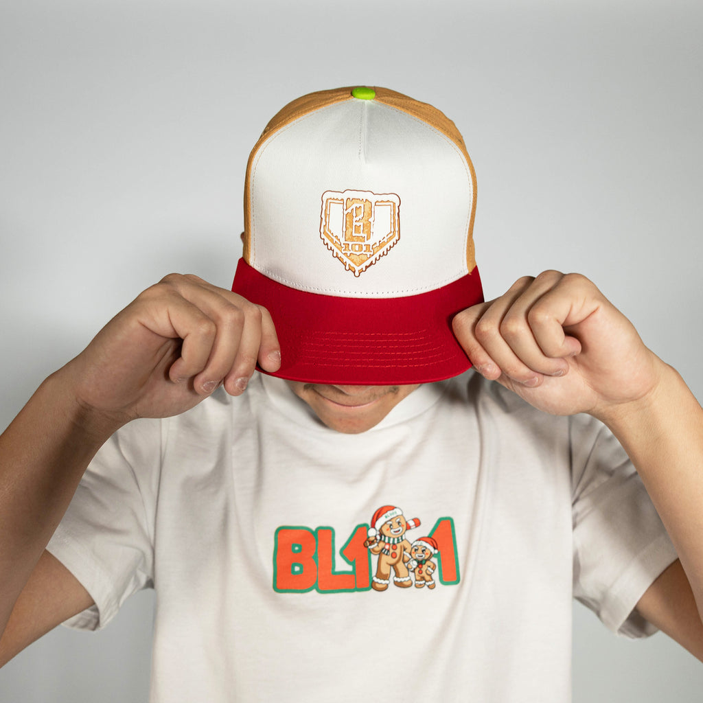 Brown snapback with "Gingerbread Rookie" design