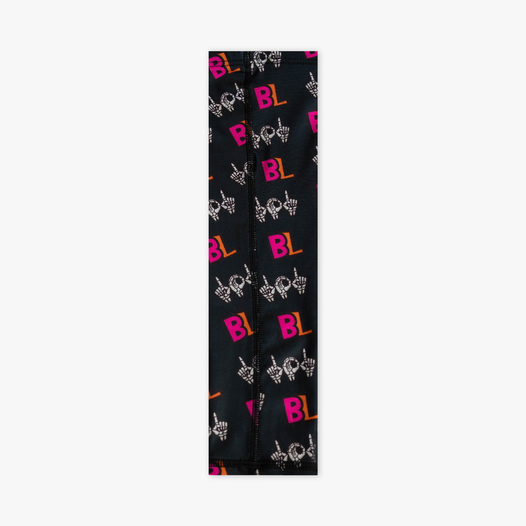 Black youth armsleeve with "101 Skeleton" design