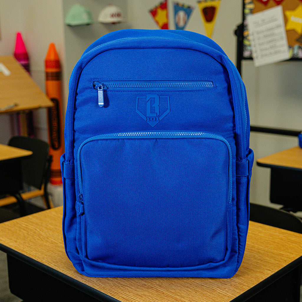 Royal Blue Rotation backpack — back view