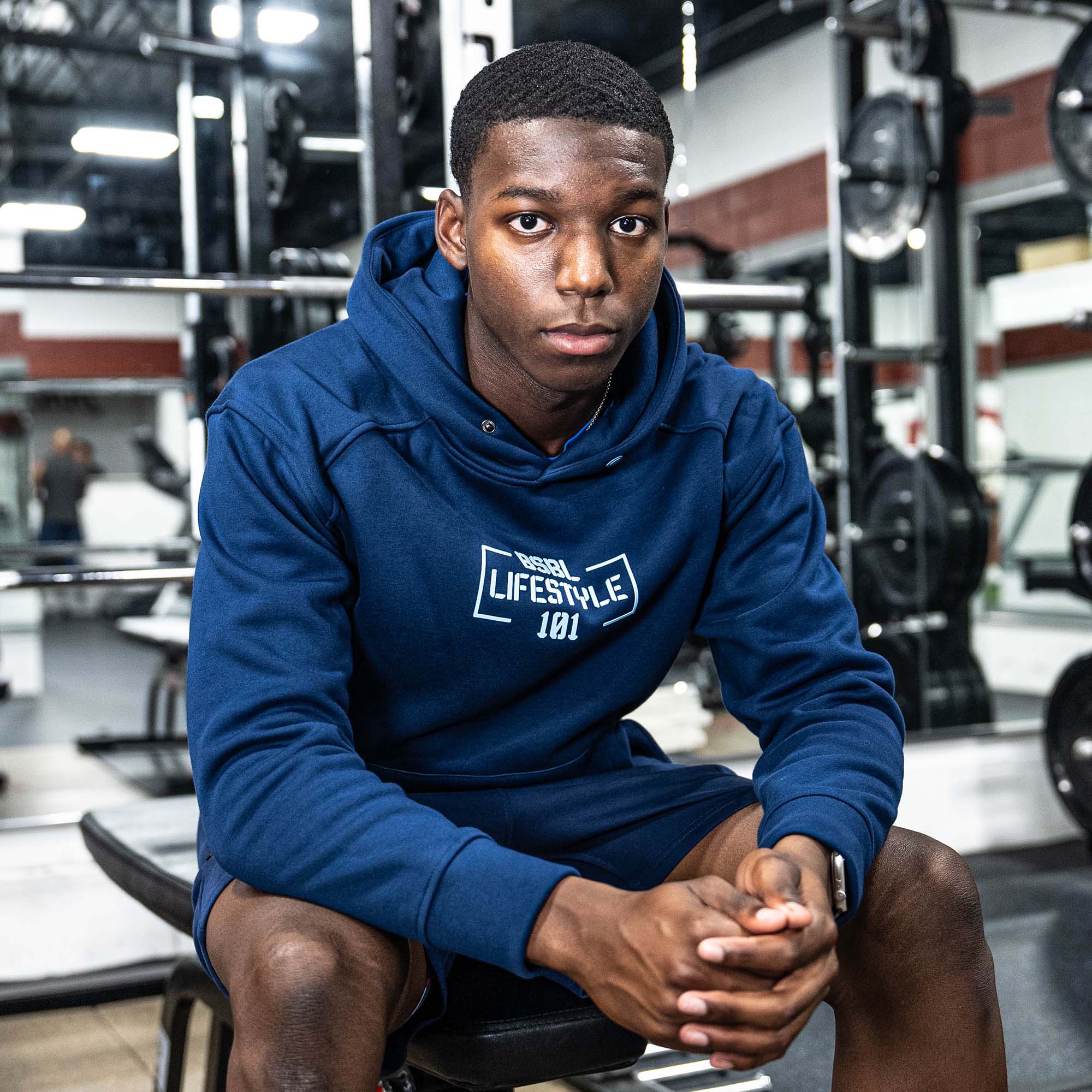 Off-Field Performance Hoodie - Navy/Light Blue - Baseball