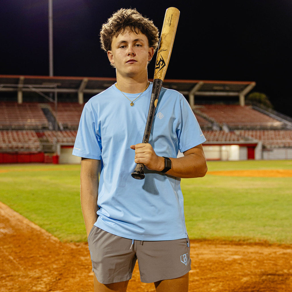 Diamond Tech Vented Youth Tee - Blue