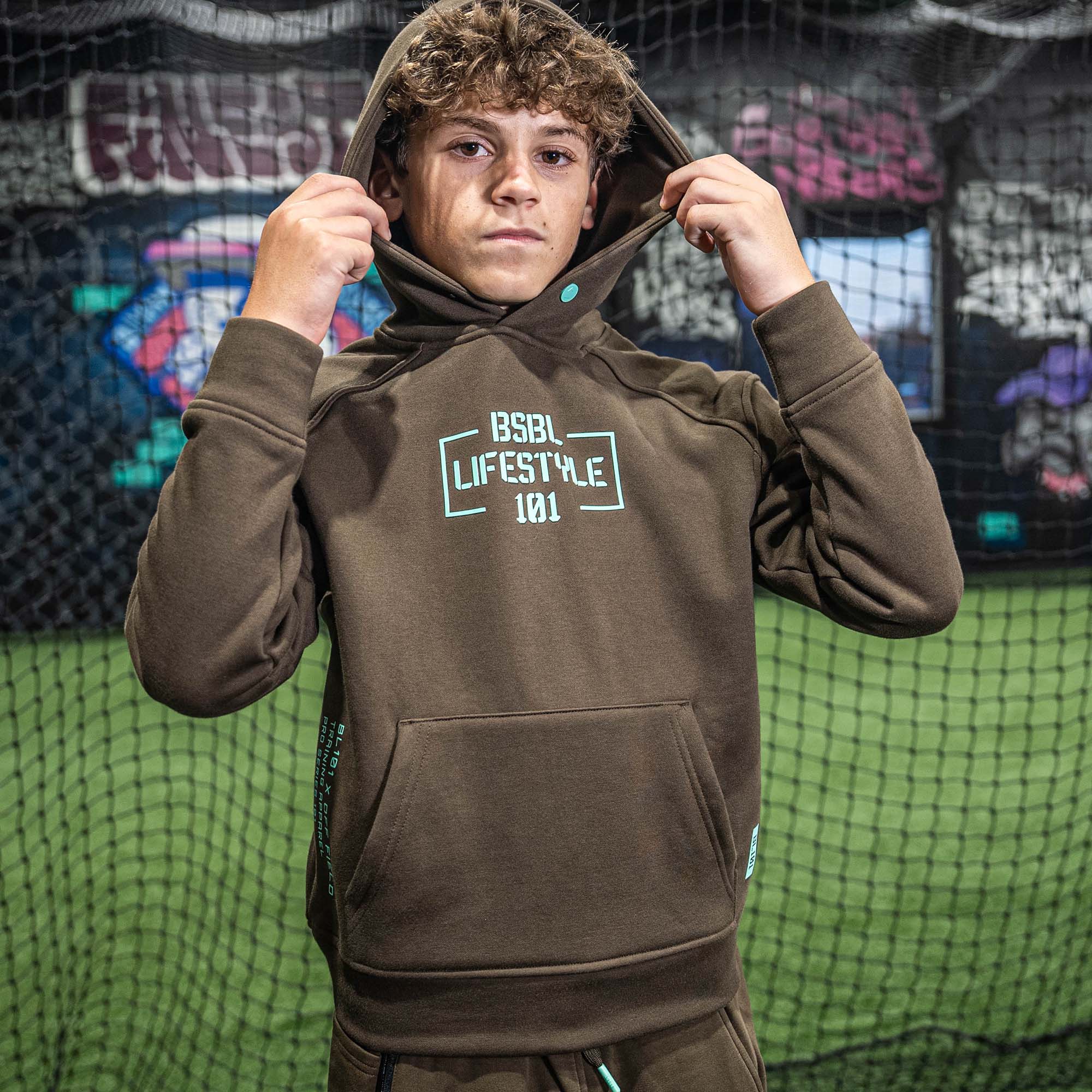Sweat à Capuche Baseball Lifestyle 101 Holiday Home Plate - XL - Vert - Épuisé
