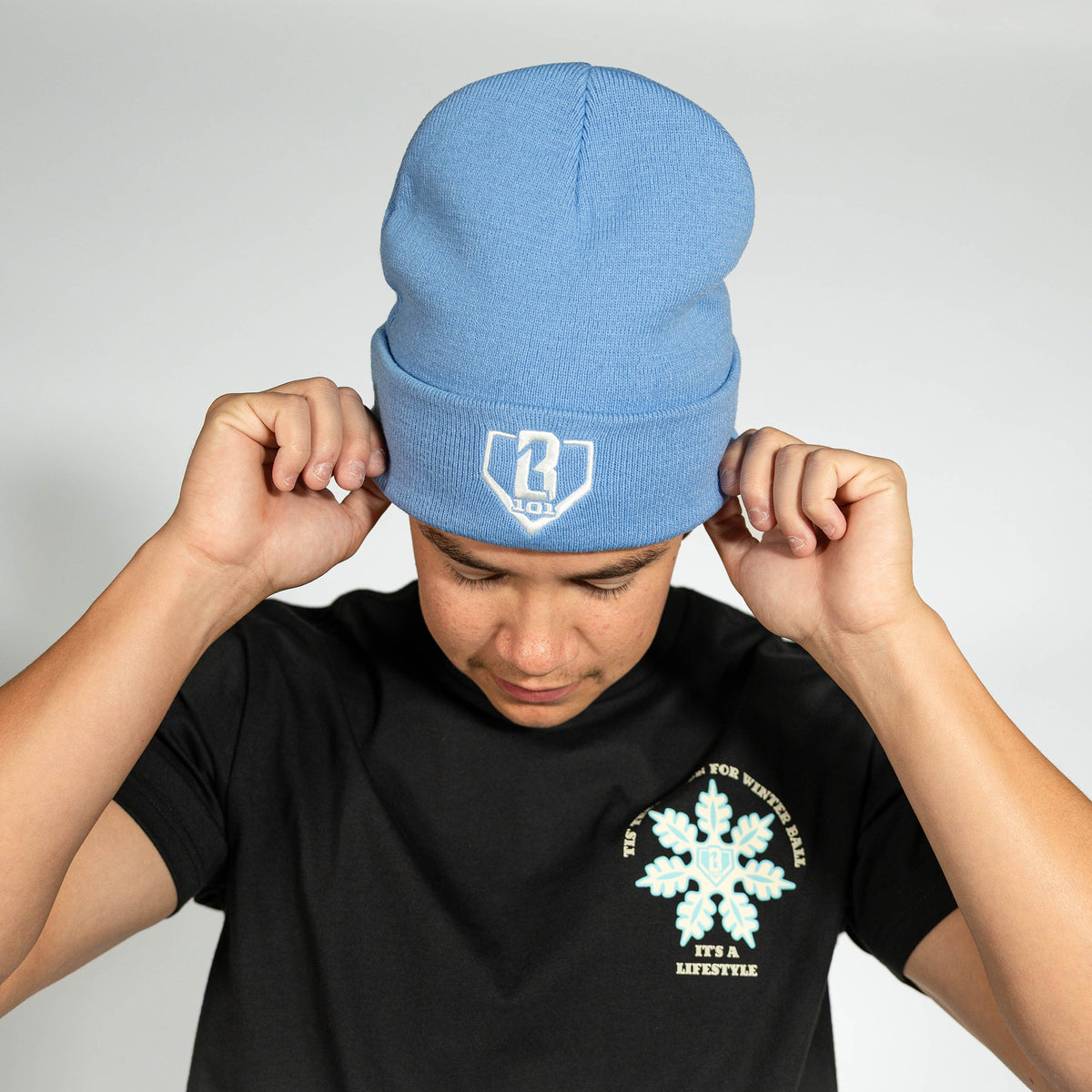Blue Baseline Beanie Light Blue beanie
