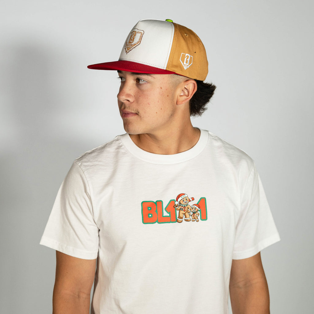 Brown snapback with "Gingerbread Rookie" design