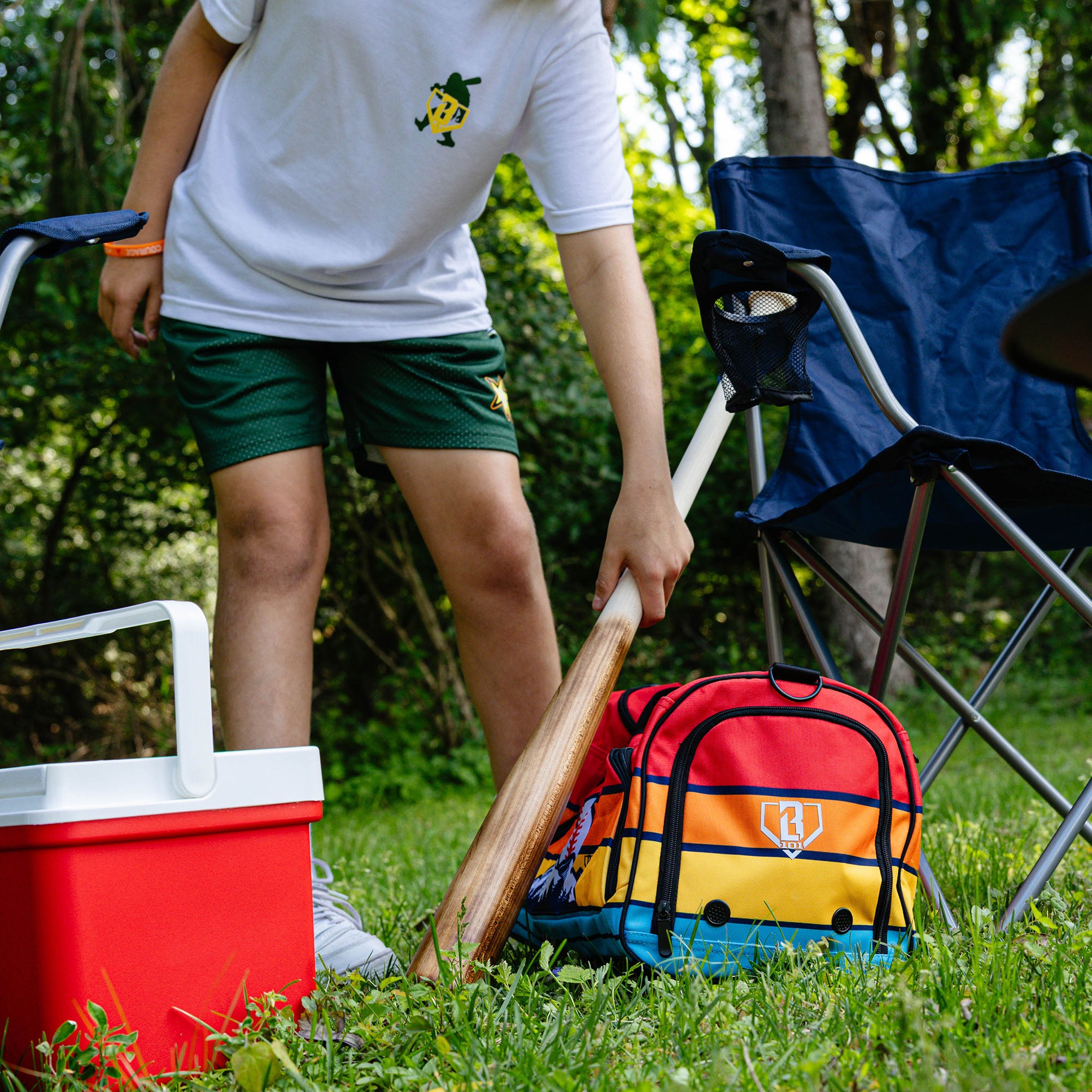 Camp Duffel Bag baseball campsite youth camping outdoors outfit storage