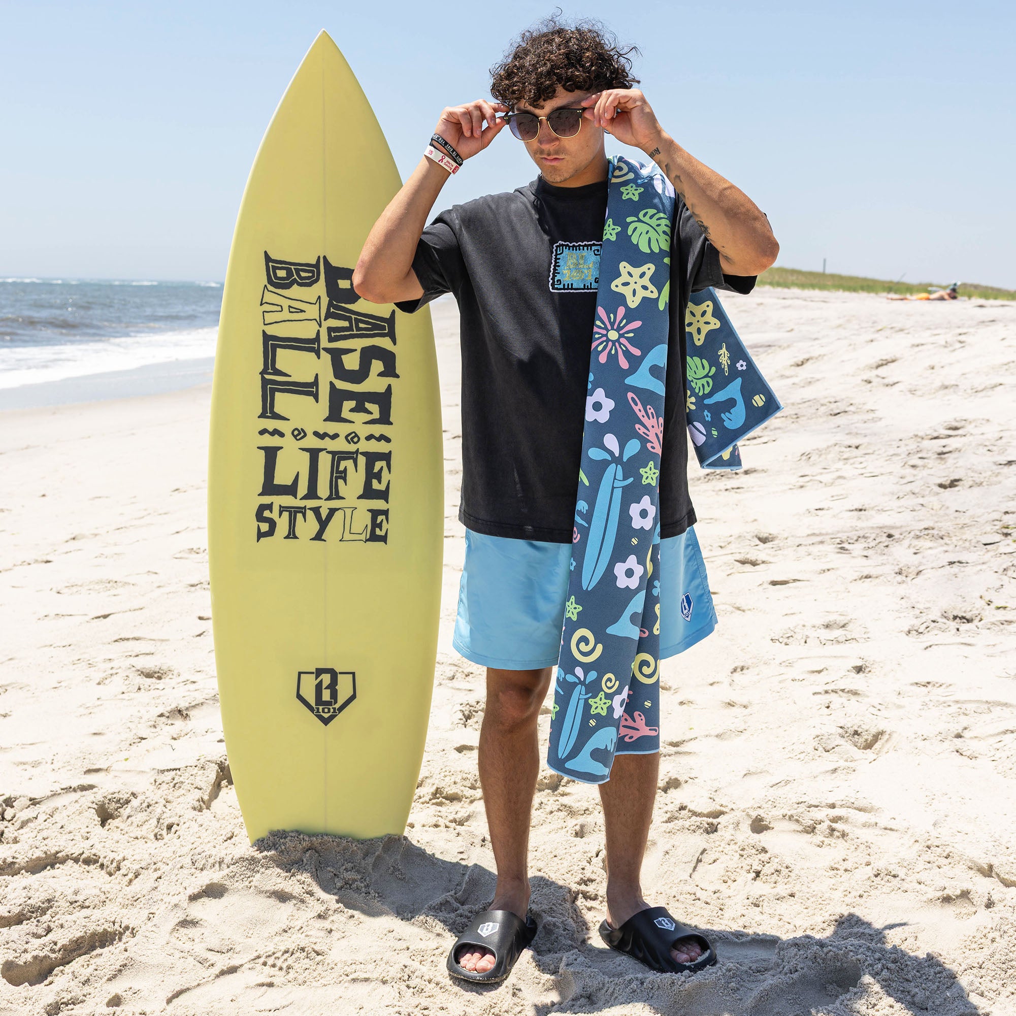 Surfside Slugger Beach Towel - Baseball Lifestyle 101