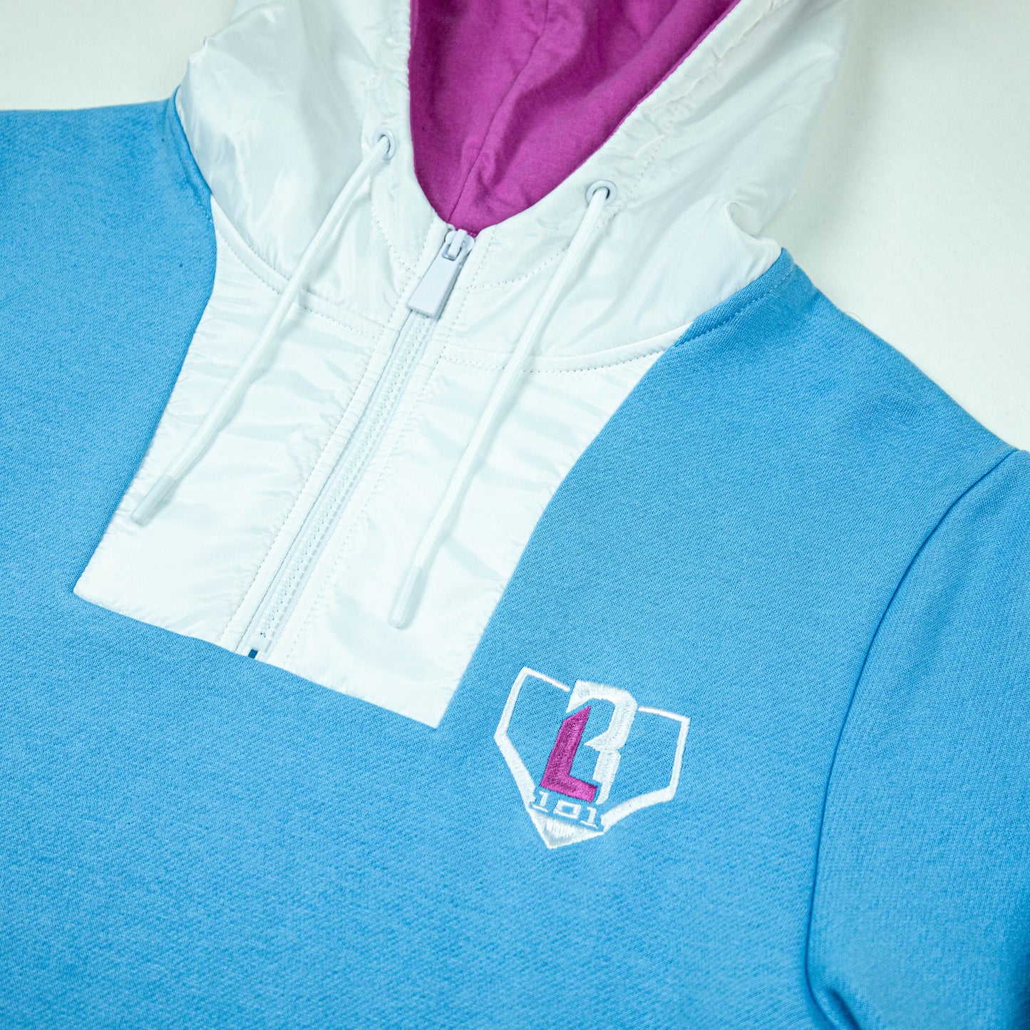 Double Play 1/4 Zip Youth Hoodie - Cotton Candy