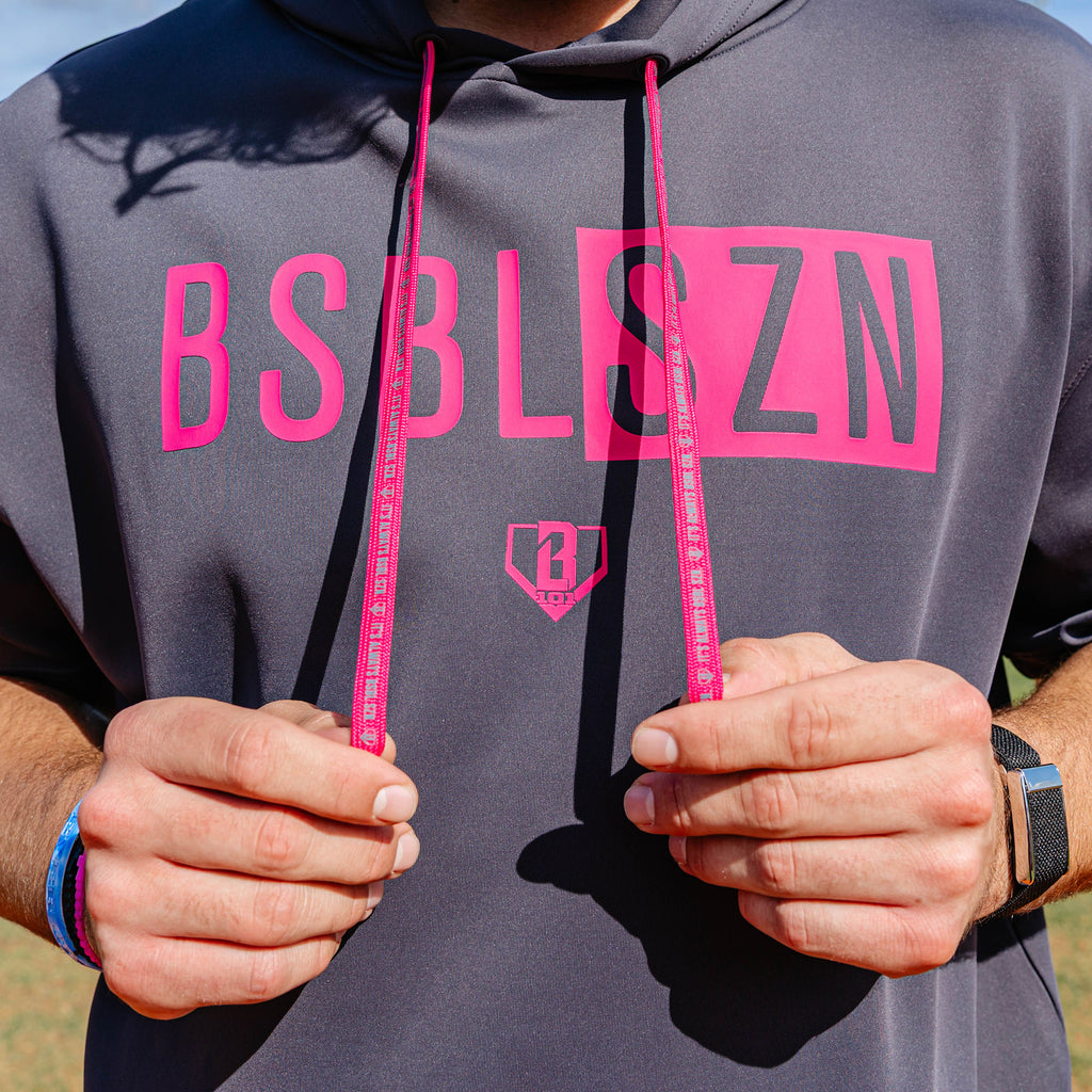 BSBL-SZN Short Sleeve Hoodie V3 - Dark Gray
