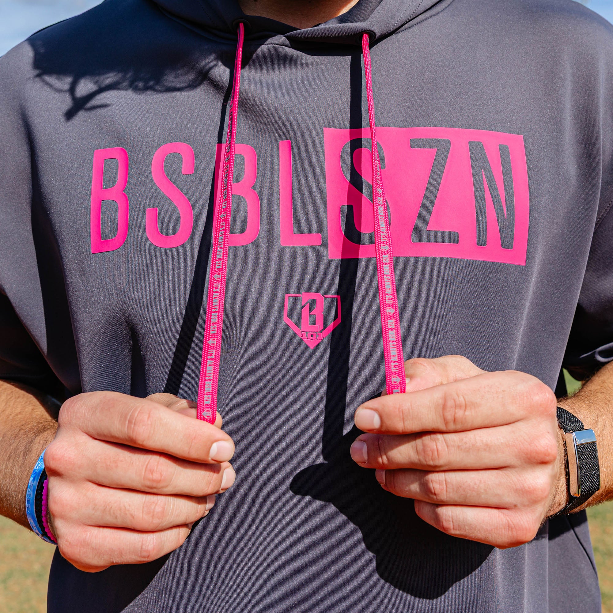BSBL-SZN Short Sleeve Hoodie V3 - Dark Gray