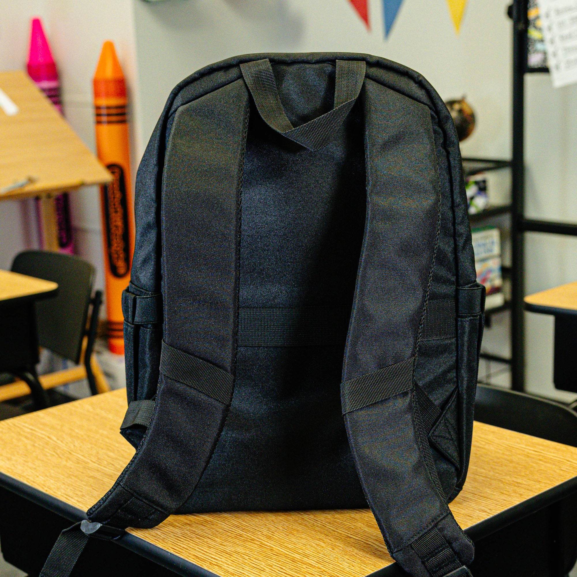 Black Rotation backpack — back view