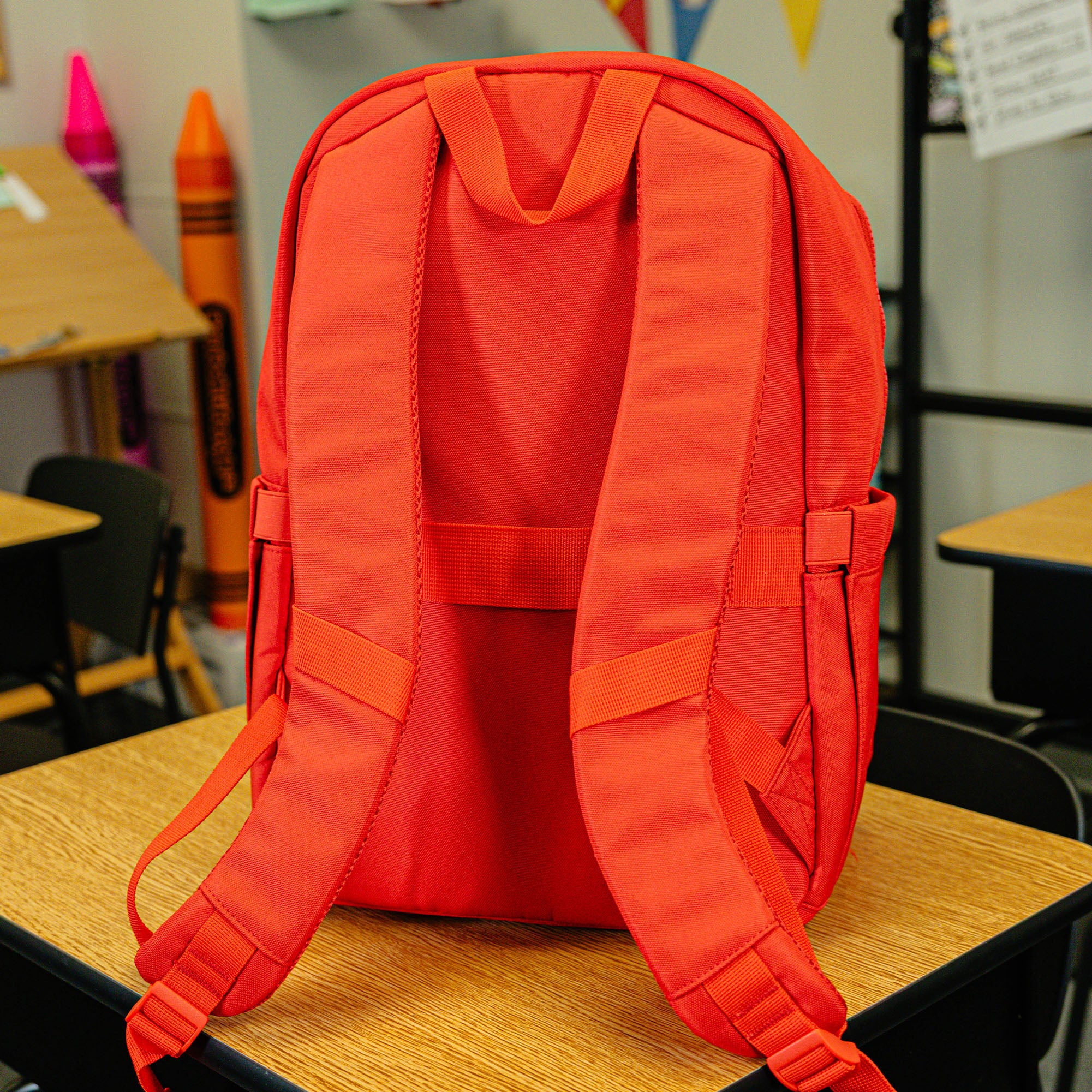 Red Rotation backpack — back view