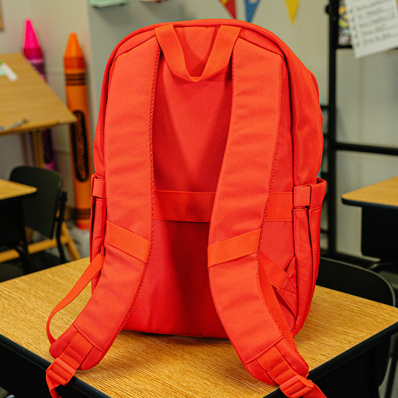 Red Rotation backpack — back view
