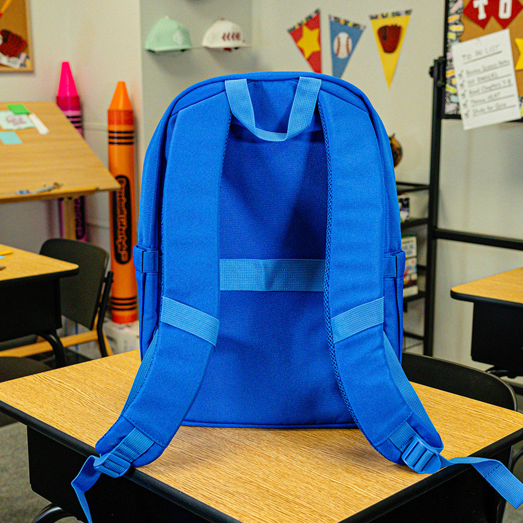 Royal Blue Rotation backpack — back view