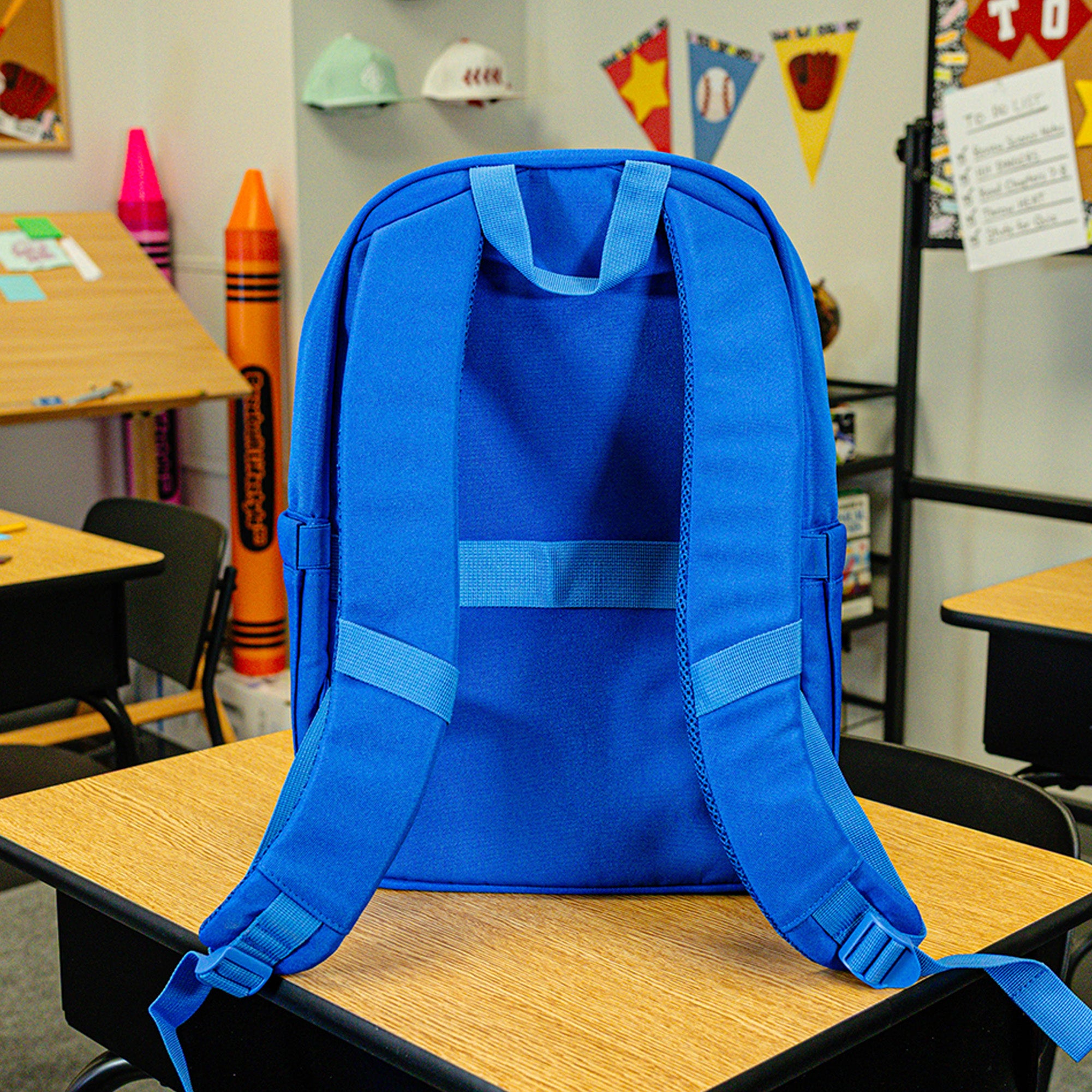Royal Blue Rotation backpack — back view