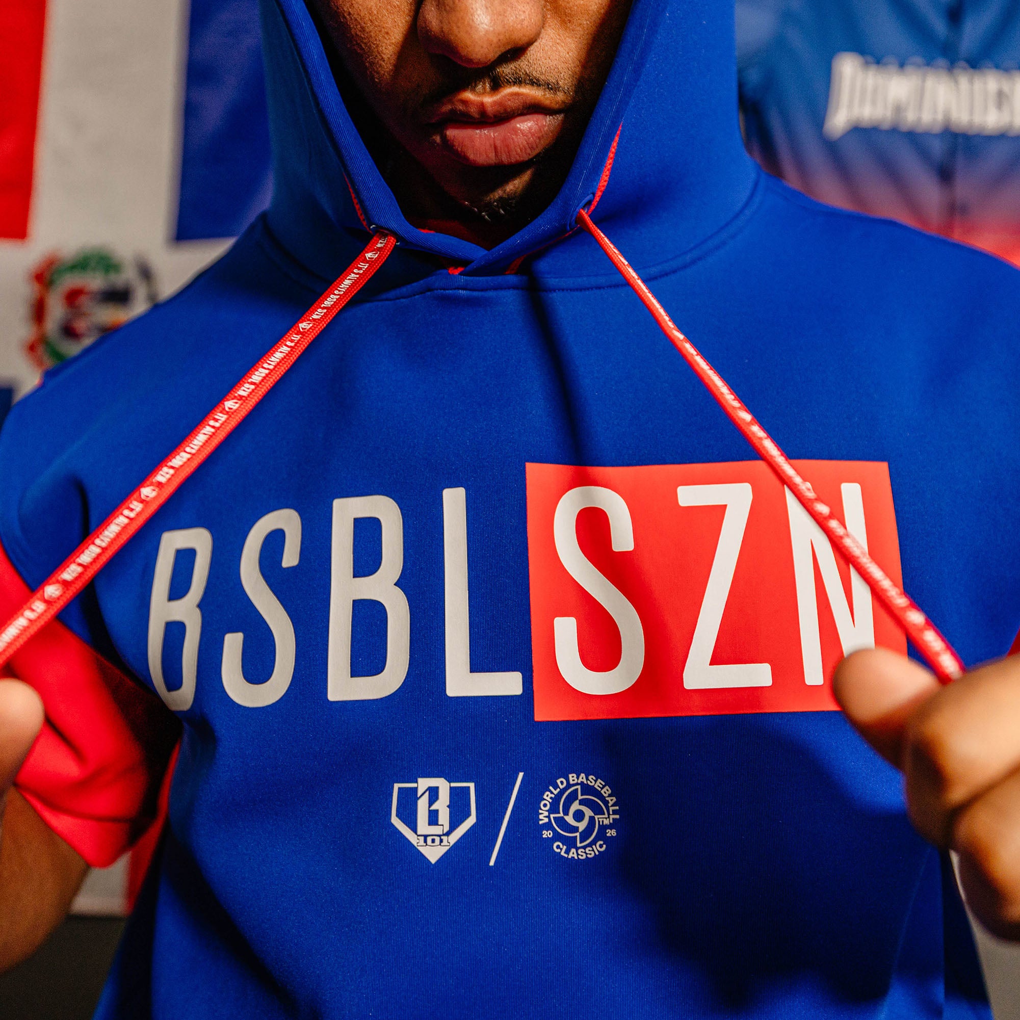 BSBL-SZN Short Sleeve Hoodie V3 - Dominican Republic - Baseball