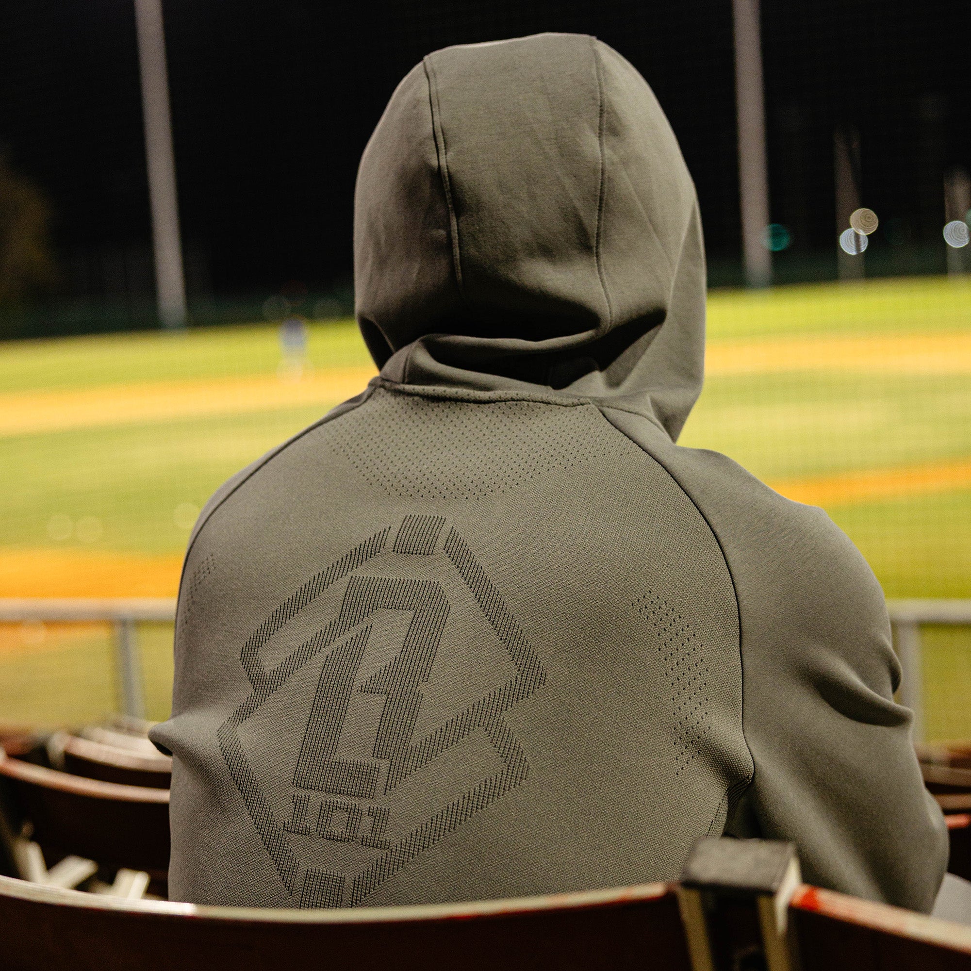 Diamond Tech Knit Zip Hoodie - Charcoal