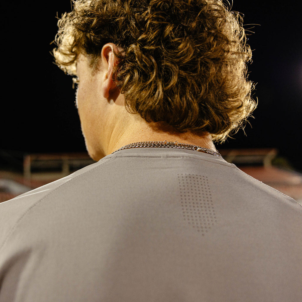 Diamond Tech Vented Youth Tee - Gray